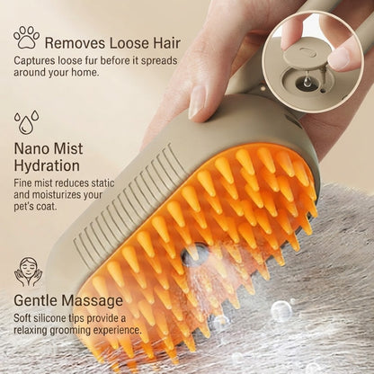 3-in-1 Electric Spray Grooming Brush