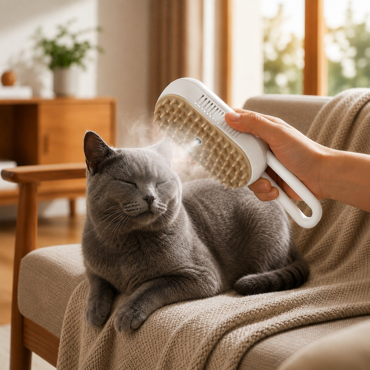 3-in-1 Electric Spray Grooming Brush