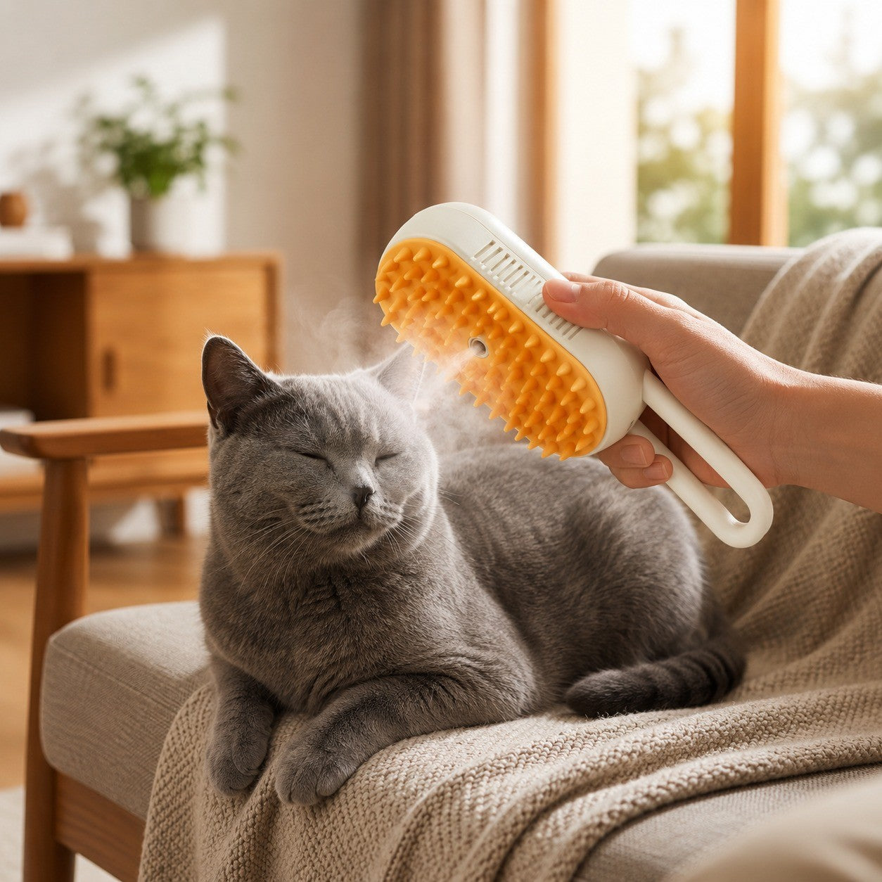 3-in-1 Electric Spray Grooming Brush