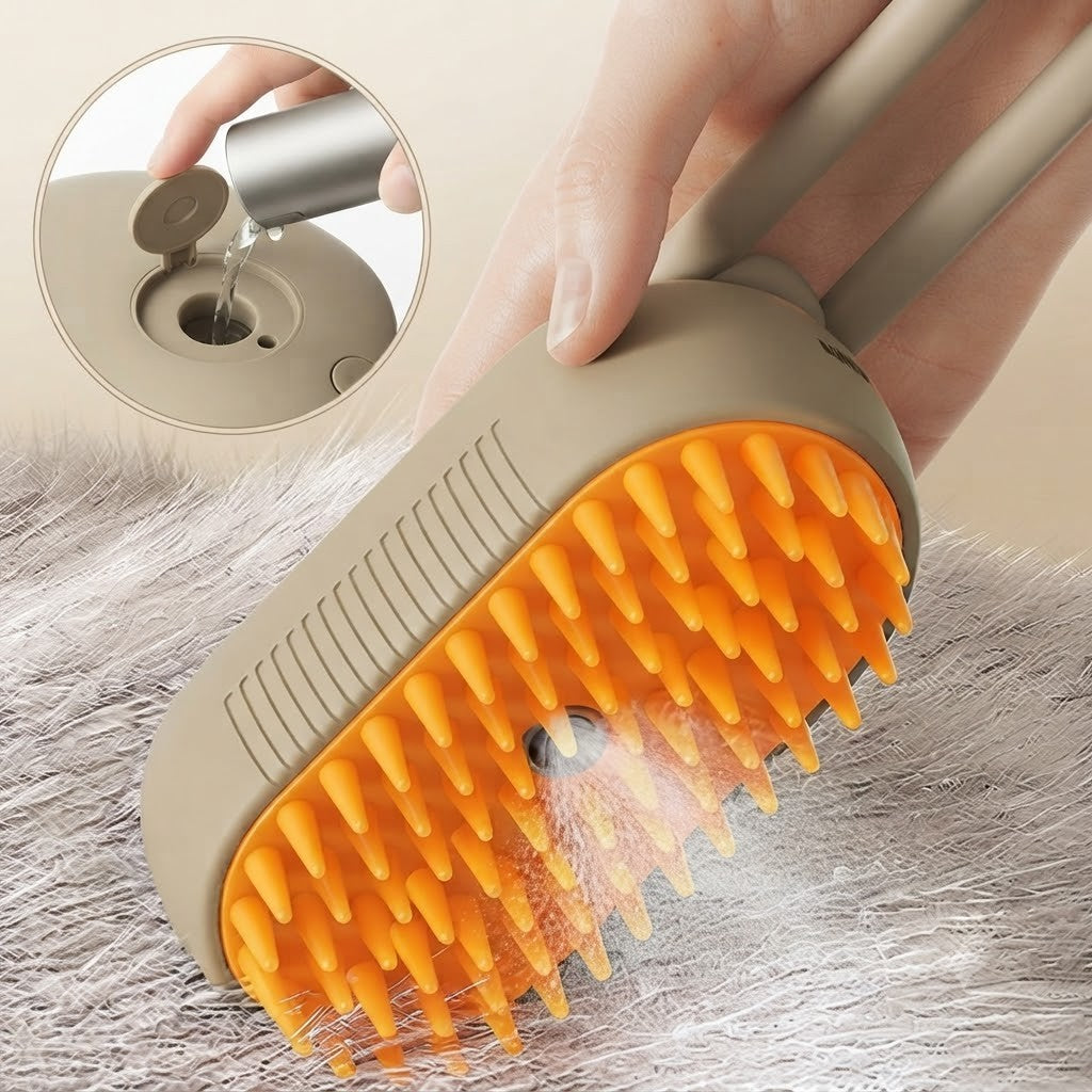 3-in-1 Electric Spray Grooming Brush