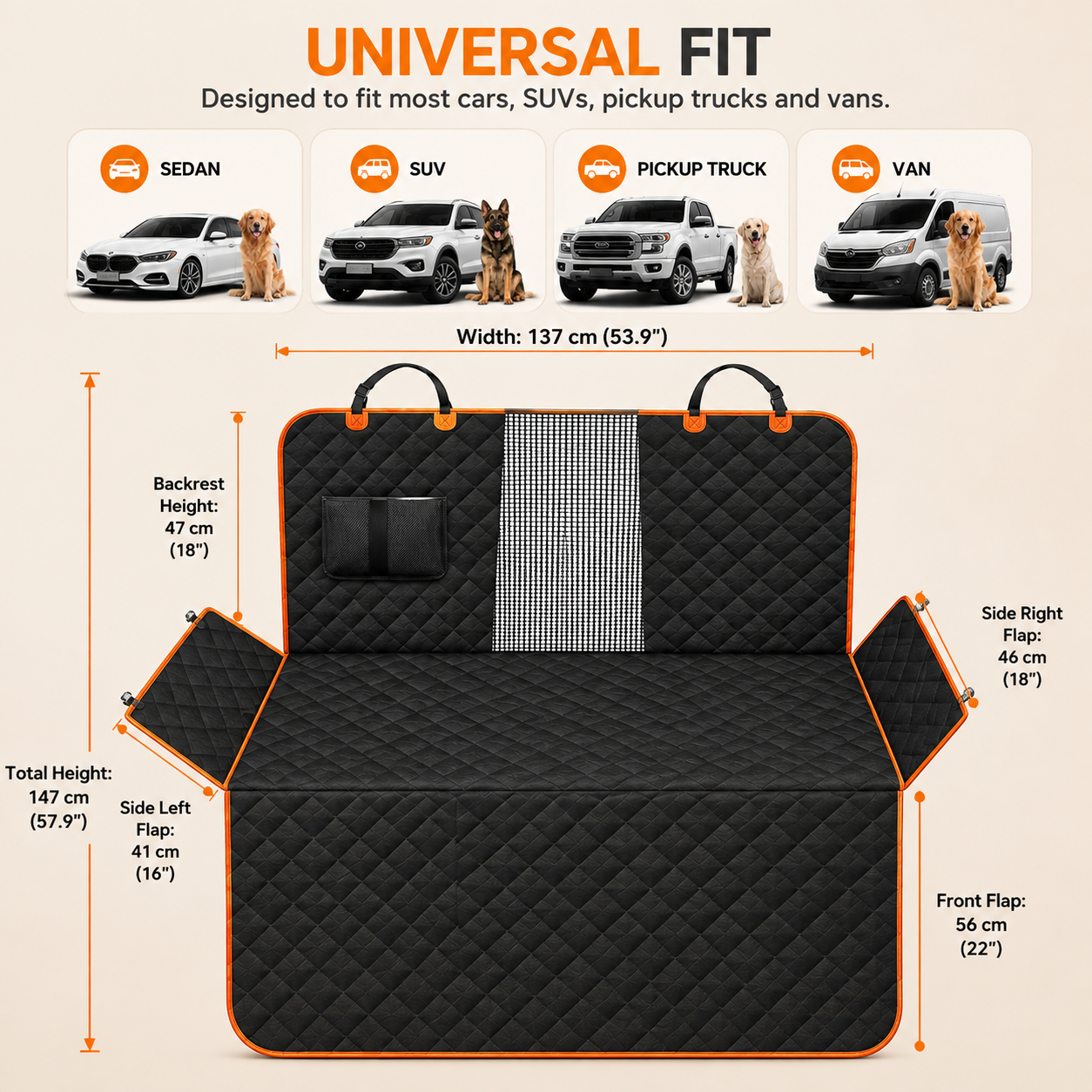 Waterproof Dog Car Seat Cover